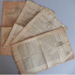 Nederlandsche staats-courant uit 1827 4 stuks, oude kranten