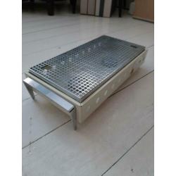 Vintage rechaud warmhoudplaatje Brabantia wit