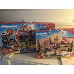 Playmobil winkelcentrum 9078 en ijssalon 9080
