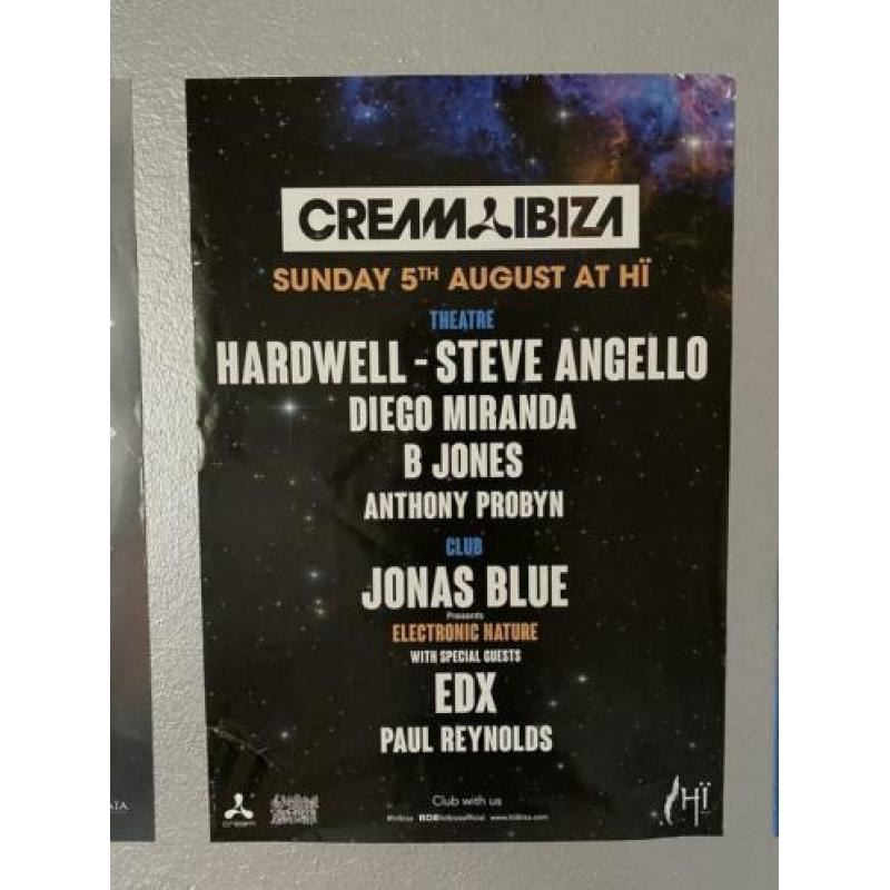 Originele dj aankondiging ibiza posters