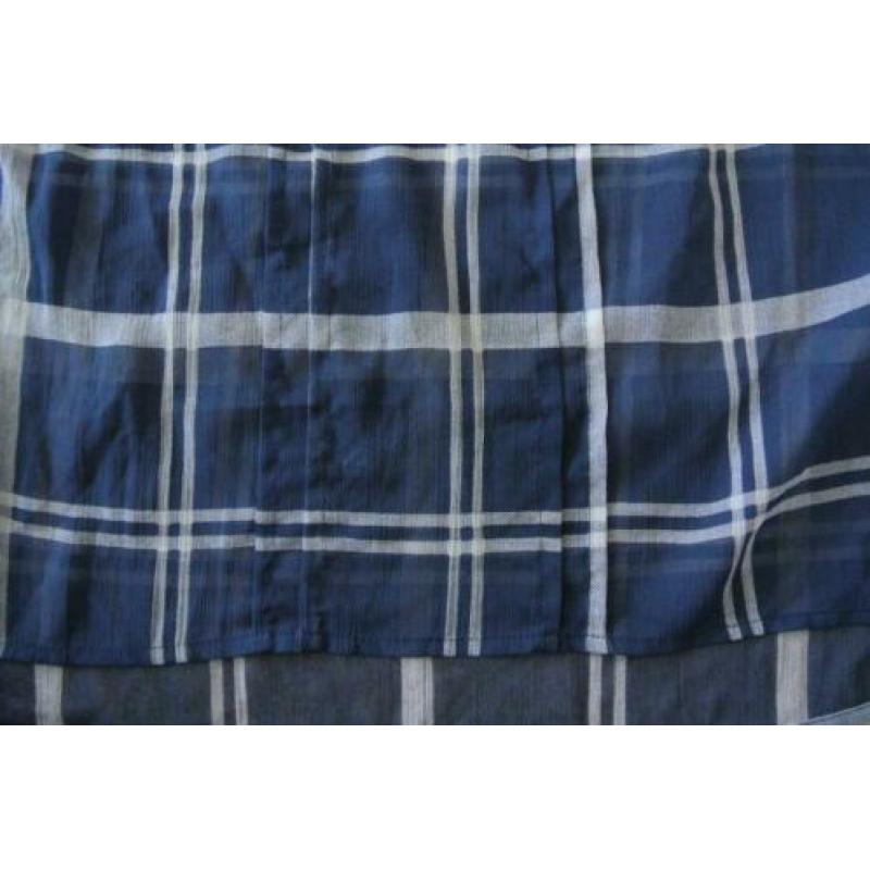 abercrombie & fitch top M blauw geruit zga nieuw