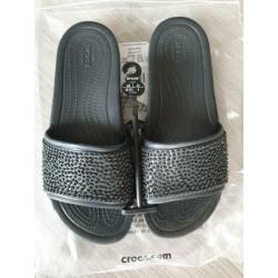 crocs badslippers nieuw zwart 38 39