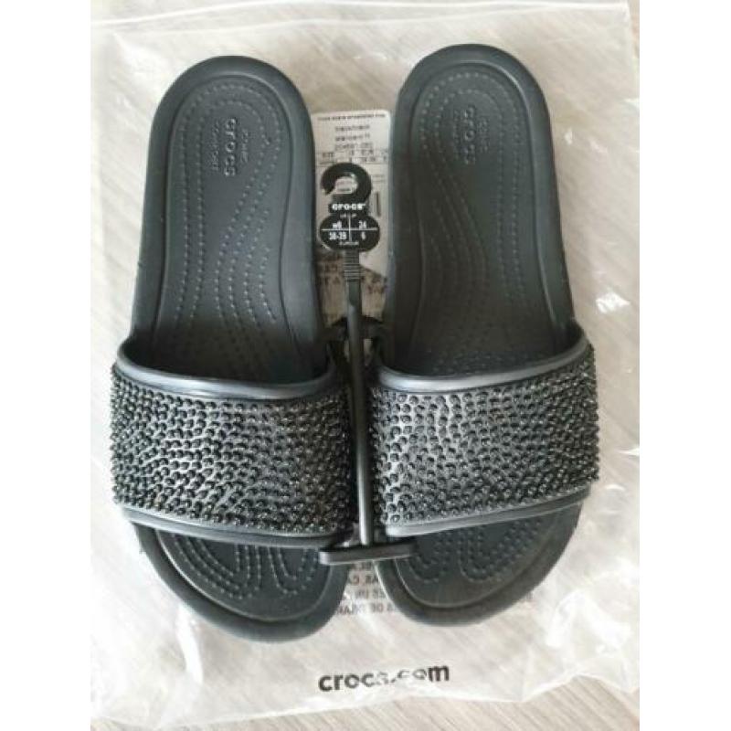 crocs badslippers nieuw zwart 38 39