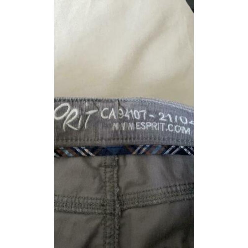 Esprit ribfluweel grijs rokje mt 32