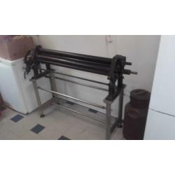 Zinkwals platen wals op rvs onderstel