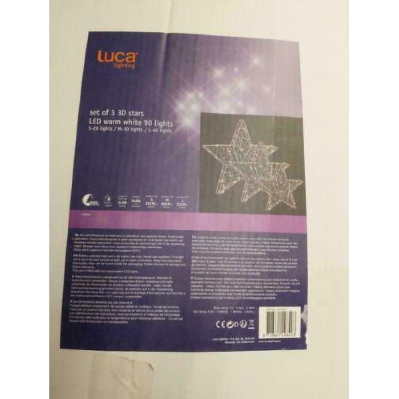 Luca verlichtingsset Extra ( Set a 3 stuks ) nieuw in doos.