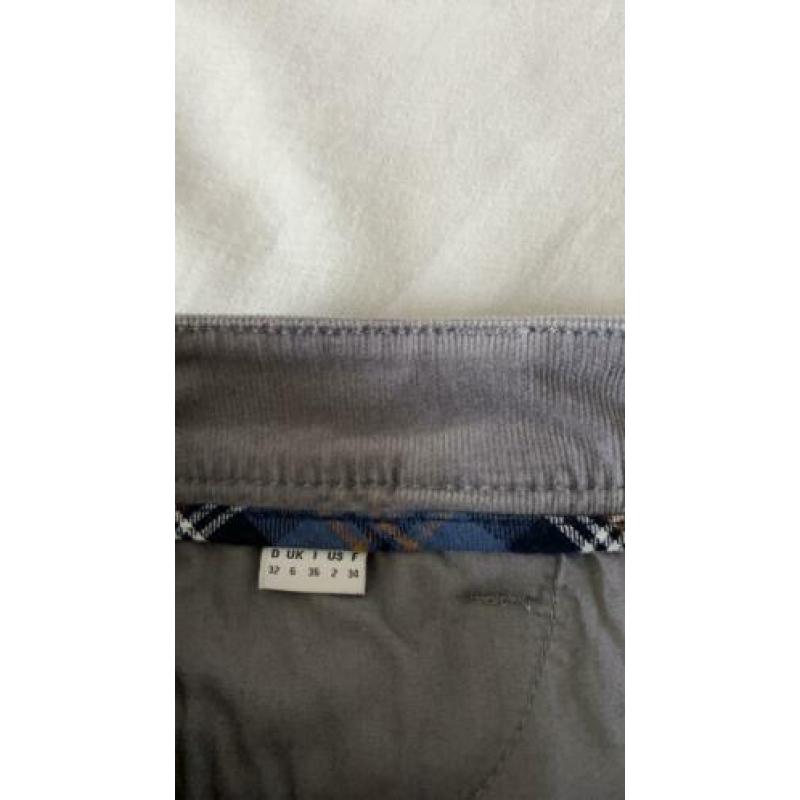 Esprit ribfluweel grijs rokje mt 32