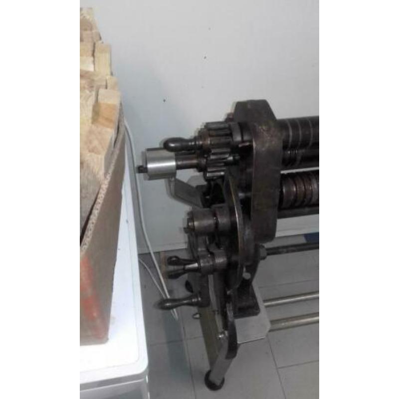 Zinkwals platen wals op rvs onderstel