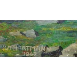M.A. Hartmann Oosterijk Bergsommer berglandschap schilderij