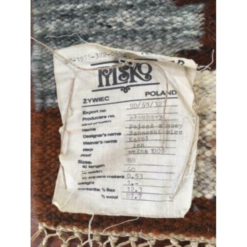 Mooi handgeweven Pools wandkleed (Polish Kilim)