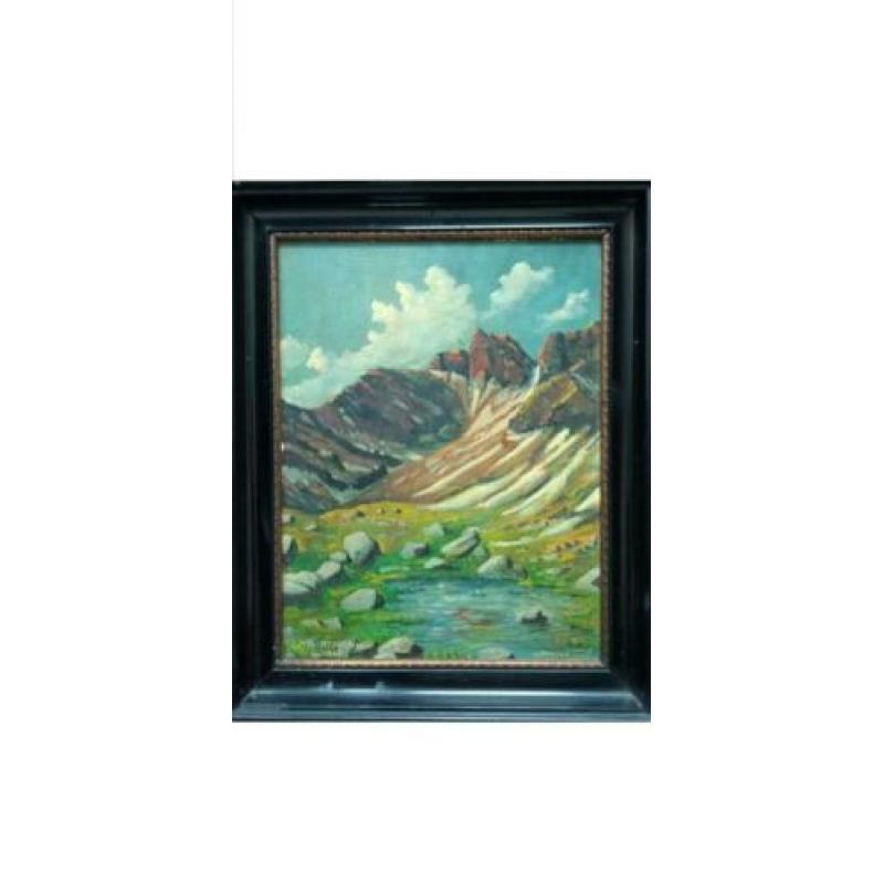 M.A. Hartmann Oosterijk Bergsommer berglandschap schilderij