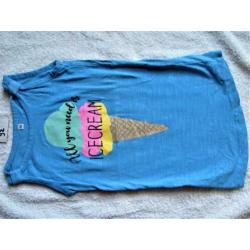 jurk All you need is icecream maat 92 jurkje ijs ijsje kind
