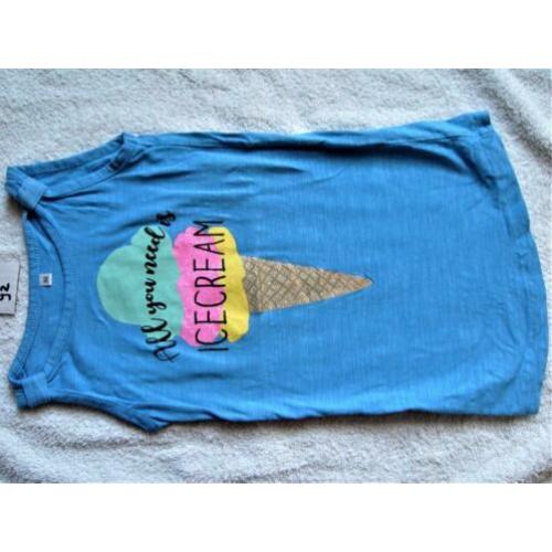 jurk All you need is icecream maat 92 jurkje ijs ijsje kind
