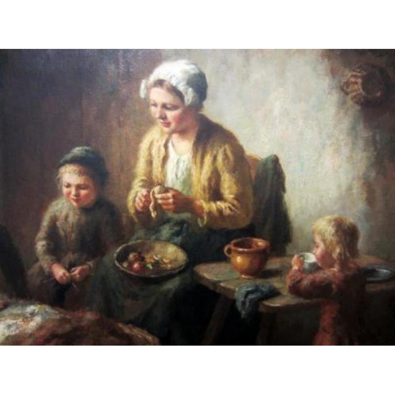 =Hollands interieur met kinderen====COR BOUTER 1888-1966=