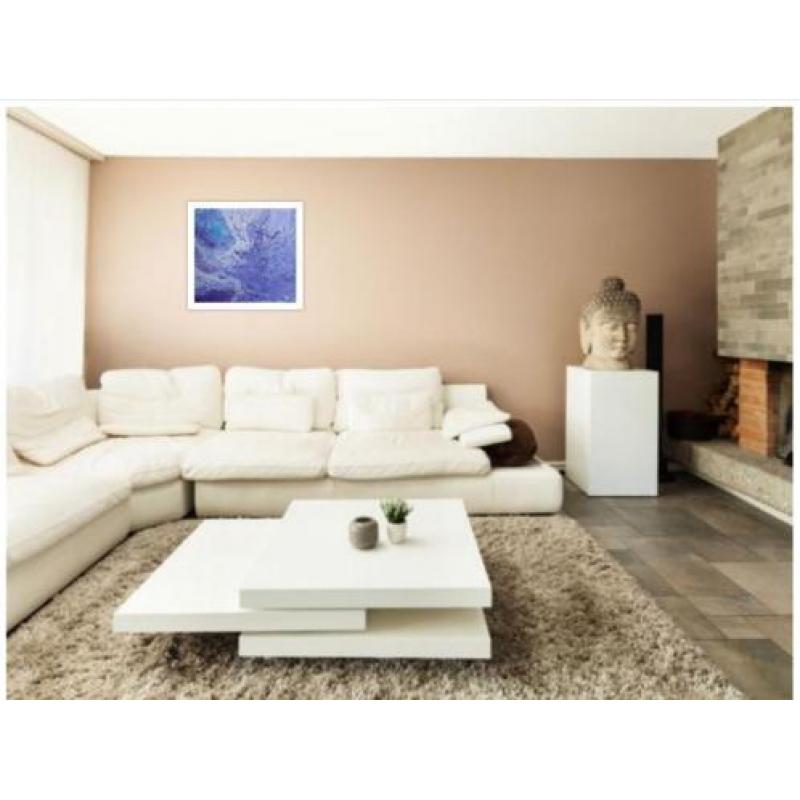 Nieuw handgeschilderd 3D schilderij in lila/paars/ 50/50cm
