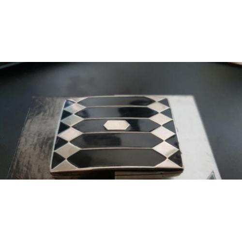 Art Deco make up doosje met emaille