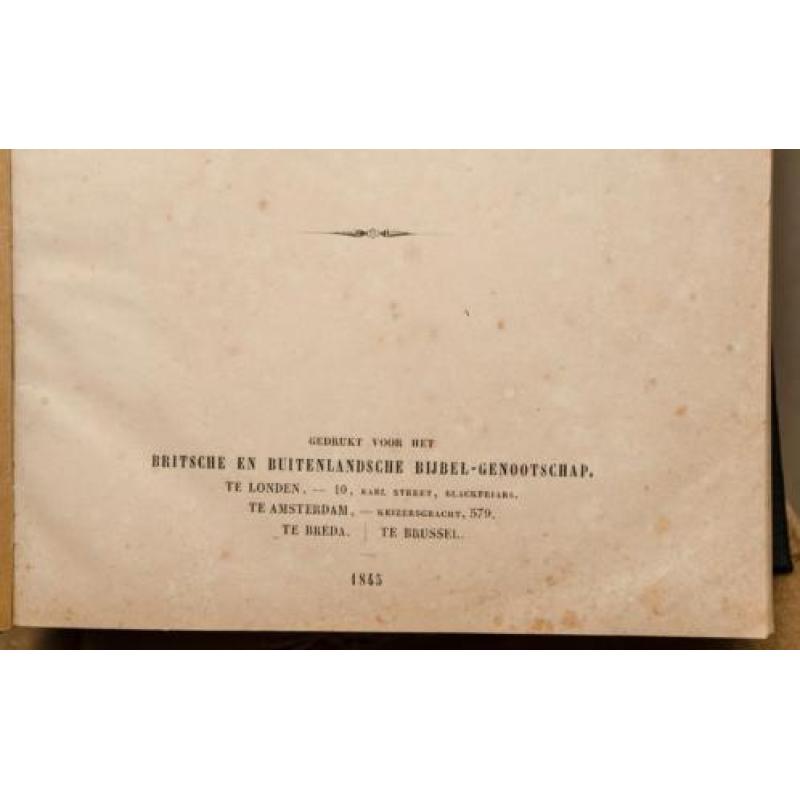Grote Statenbijbel uit 1845 in zéér goede staat