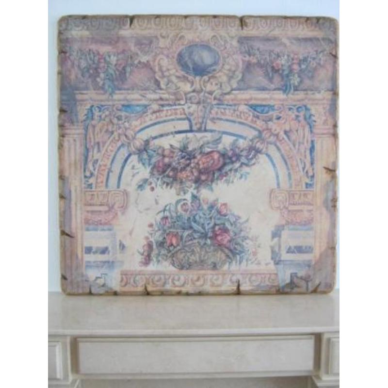 Wand plaat Romeinse voorstelling +/- 100x100 cm
