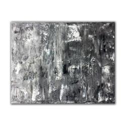 Handgemaakt Origineel Abstract Schilderij, Grijs Wit Nieuw