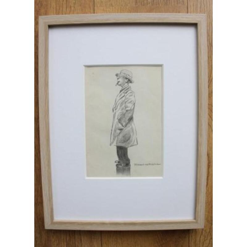 Herman Moerkerk (1879-1949) tekening man met sigaar