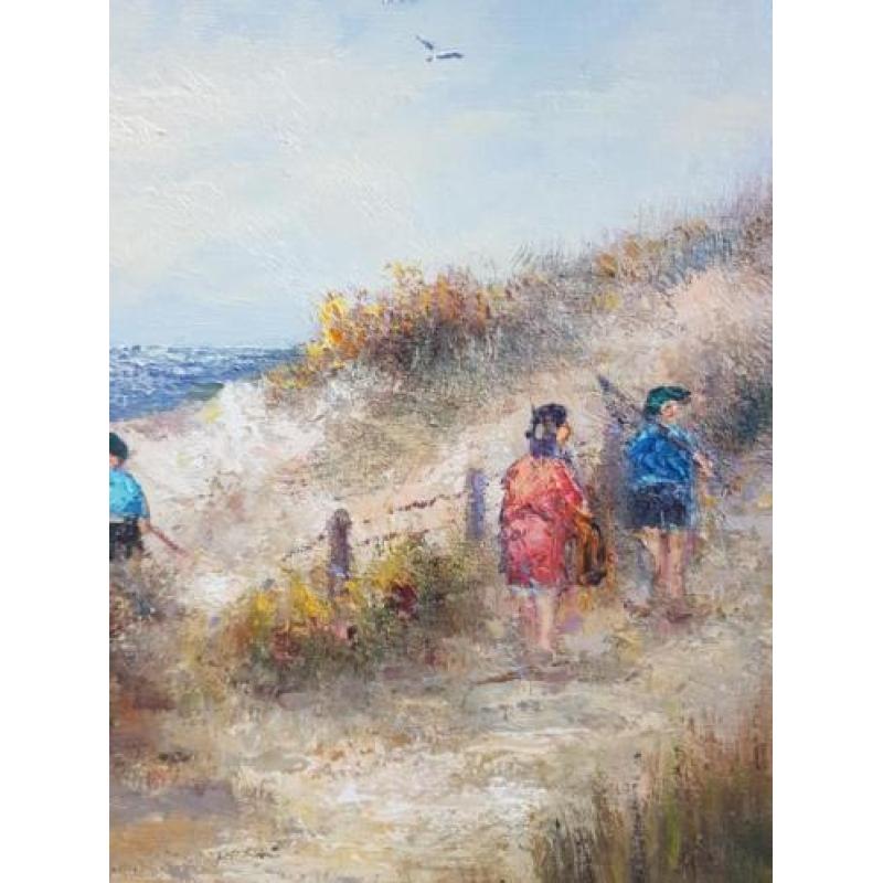 Peter Brouwer (1935-2010) - Kinderen in de duinen