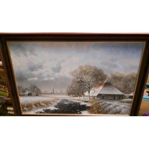 Winterlandschap schilderij