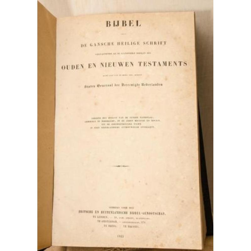 Grote Statenbijbel uit 1845 in zéér goede staat