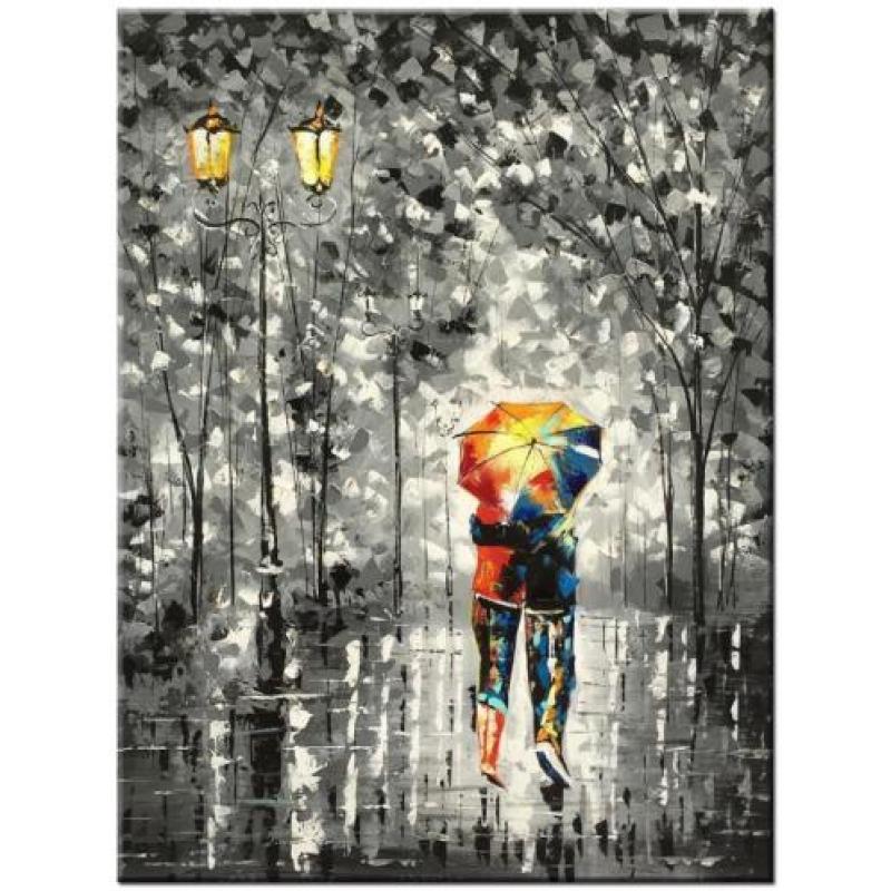 Walk in the park olieverf schilderij 90x120cm