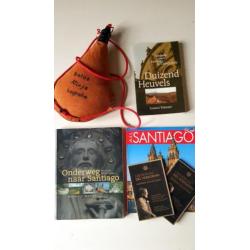 Santiago de Compostela 4 Boeken stempelkaart + Rioja wijnzak