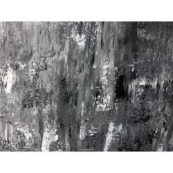 Handgemaakt Origineel Abstract Schilderij, Grijs Wit Nieuw