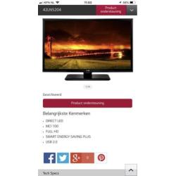Lg 42" | direct led | mci 100 | full hd