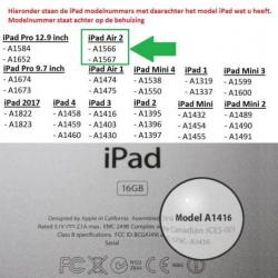 Apple iPad Air 2 - PU Lederen Book Case Snap On Grain - Rood