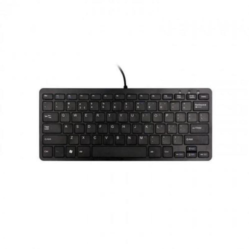 R-go compact toetsenbord, qwerty (us), zwart, bedraad