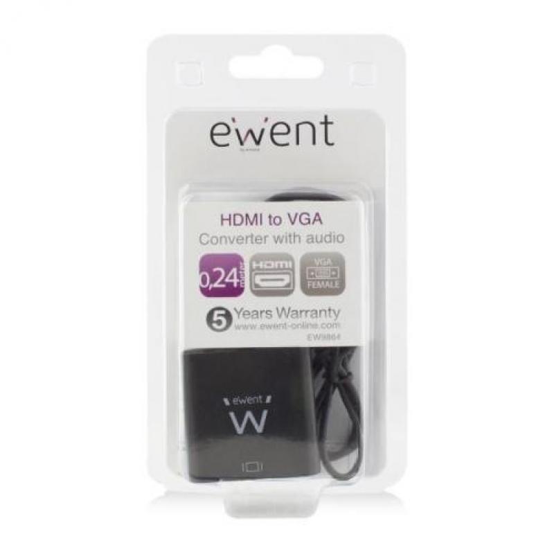 Ewent EW9864 HDMI naar VGA Converter met audio