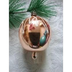 Oude antieke kerstbal tol kerstversiering kerst bal