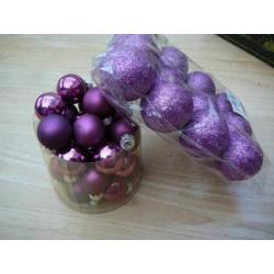 kerstballen van glas diverse kleuren en maten