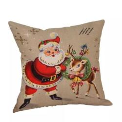 Kerst retro prints kitten kat kerstman rendier sneeuwpop