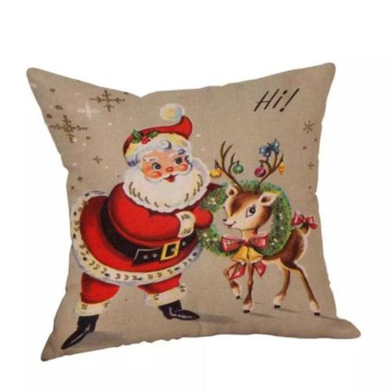 Kerst retro prints kitten kat kerstman rendier sneeuwpop