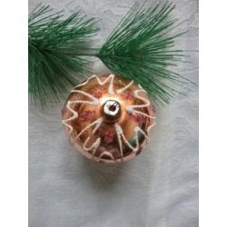 Oude antieke kerstbal tol kerstversiering kerst bal
