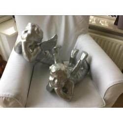 engelen , papiermache, kerst