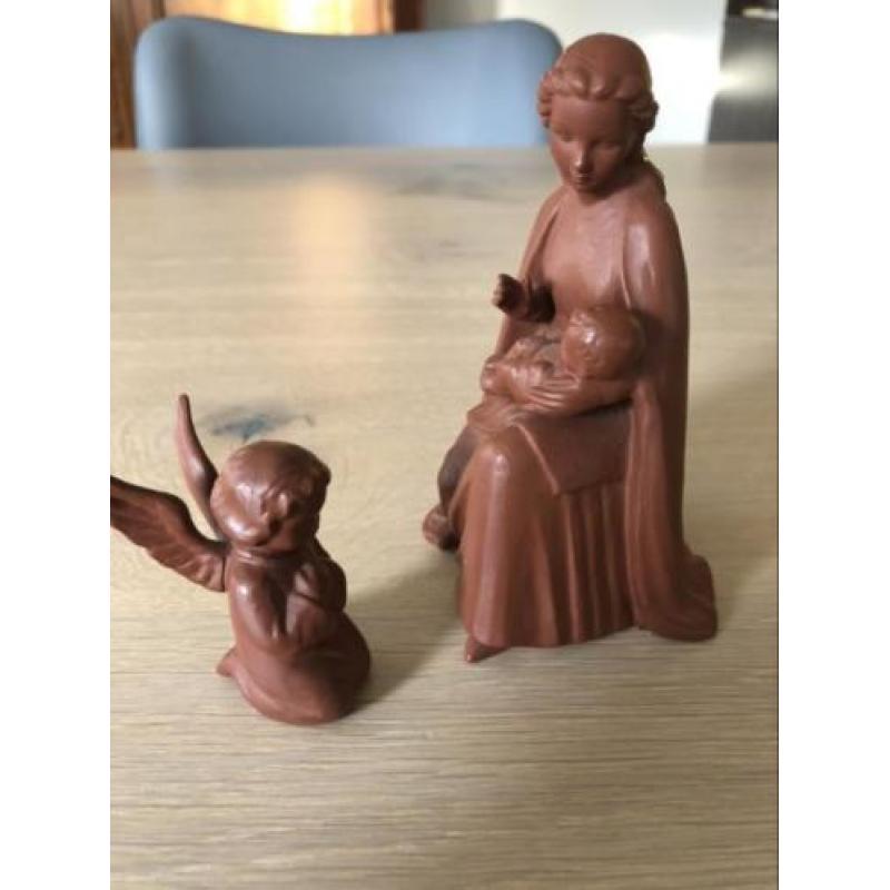 Goebel maria met kindje en engel kerst