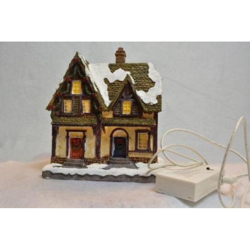 X-Mas Collection Kerstdorp huis met Kerstversiering