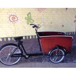 Te koop stevige tweedehands bakfiets van het merk babboe