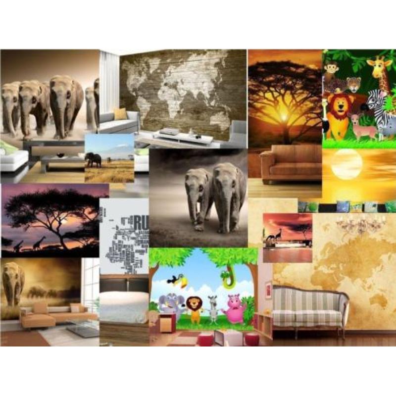 FOTO BEHANG Afrika diverse afbeeldingen meerdere maten