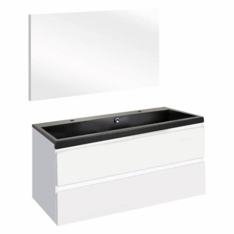 Badmeubelset Differnz The Collection 100x43x61 cm Wit/Zwa...