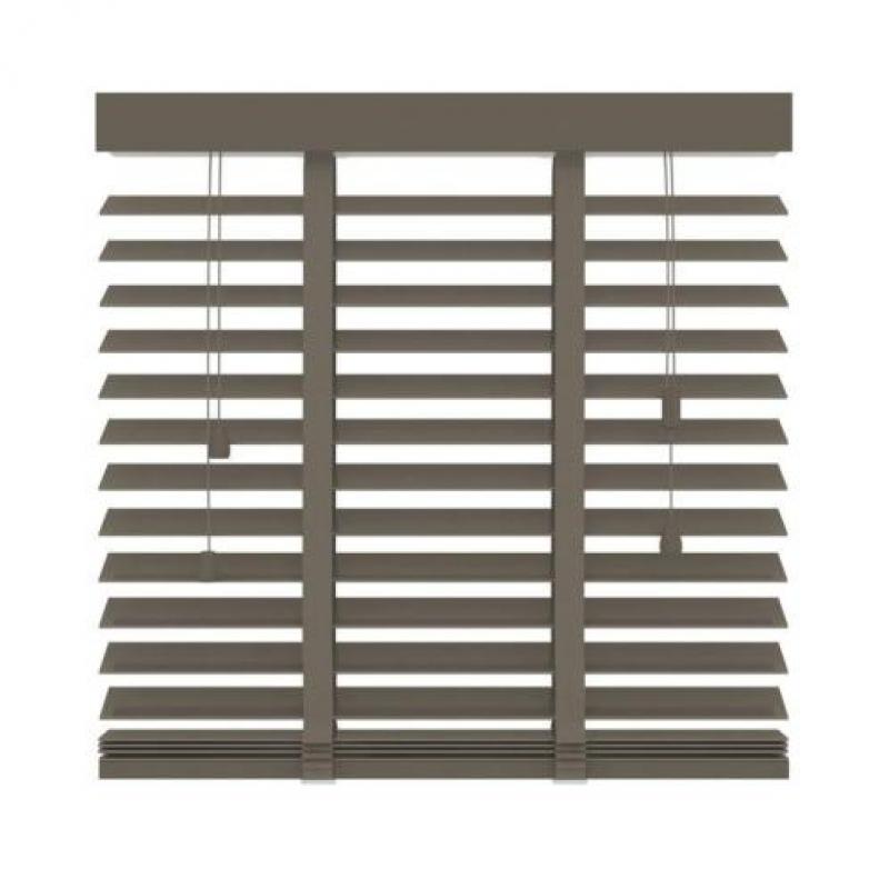 Decosol Horizontale jaloezie hout 50mm taupe