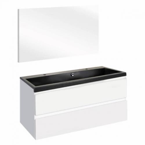 Badmeubelset Differnz The Collection 100x43x61 cm Wit/Zwa...
