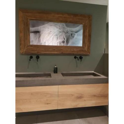Badmeubel betonlook , naar eigen wens op maat laten maken !