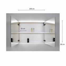 Spiegelkast Sanicare Qlassics Ambiance 100 cm 2 Deuren Tr...