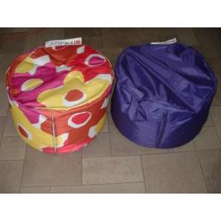 Sit & Joy small dot paarse en bloemen zitzak